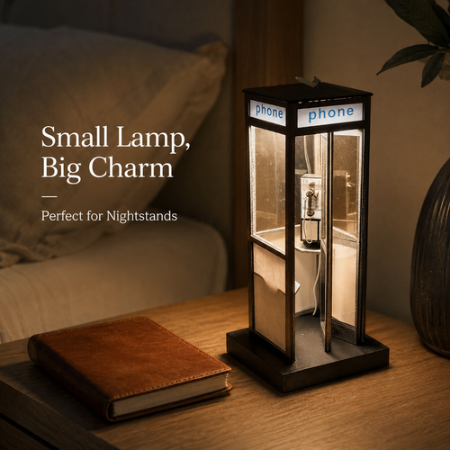 Phone Booth Table Lamp: A Nighttime Decoration