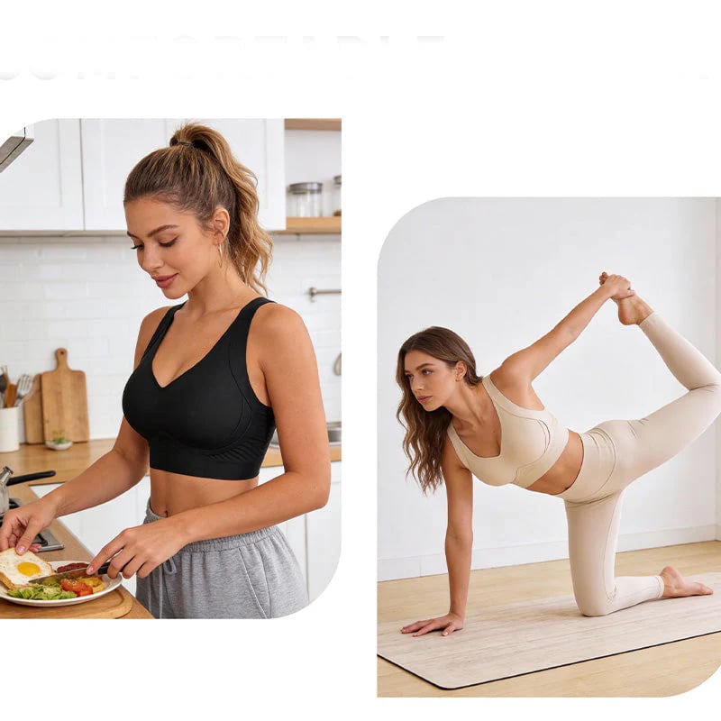 💗 Full Coverage Seamless Lifting Bra – W-Shaped Support, Wide Straps, Smooth Back, 7-Row Closure