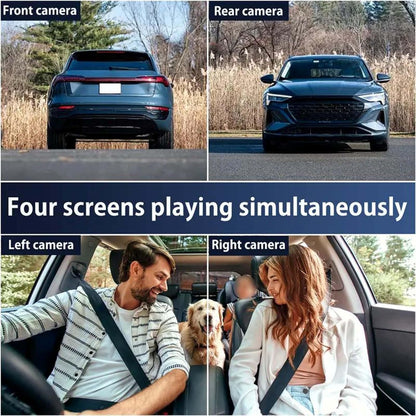 🛡️ 360° 4-Channel Dash Cam – Front, Rear, Left & Right | 1080P HD + Infrared Night Vision