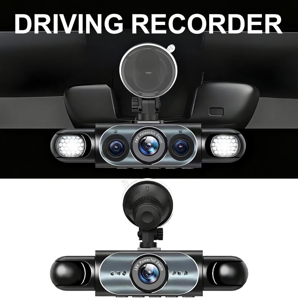 🚗 [Best Seller] 4-Way Dash Cam – 📹 360° Full Coverage, Front/Rear/Left/Right – Day & Night Recording