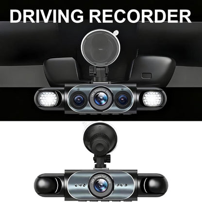 🚗 [Best Seller] 4-Way Dash Cam – 📹 360° Full Coverage, Front/Rear/Left/Right – Day & Night Recording