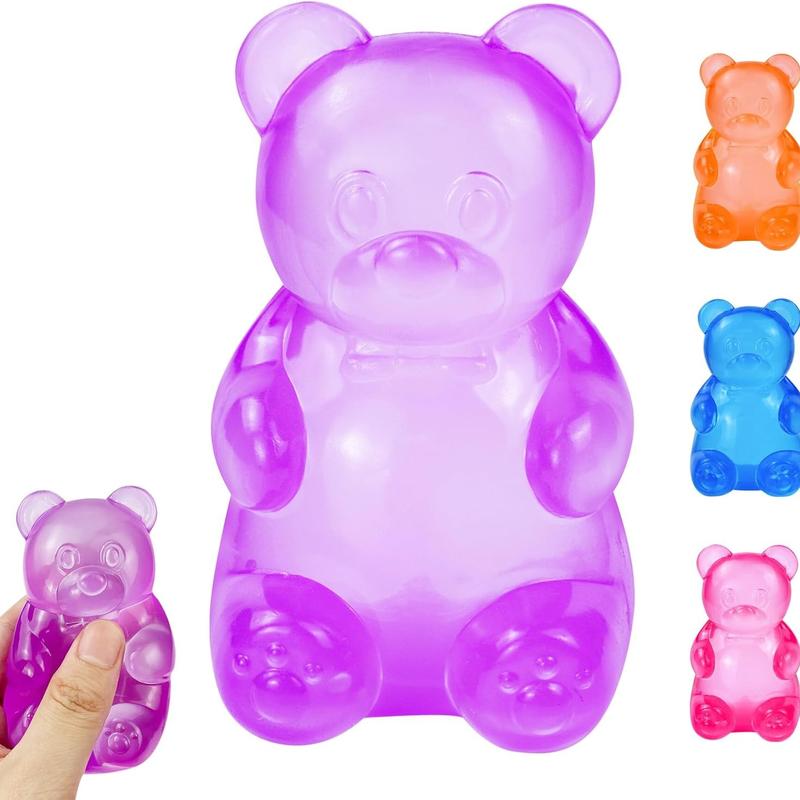 4 counts Squishy Bear - Sensory Fidget Toy with Jelly-Like Filling