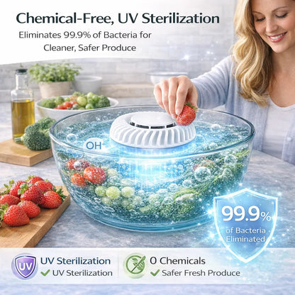 🥬 Smart Food & Vegetable Washer | Chemical-Free Pesticide & Bacteria Removal