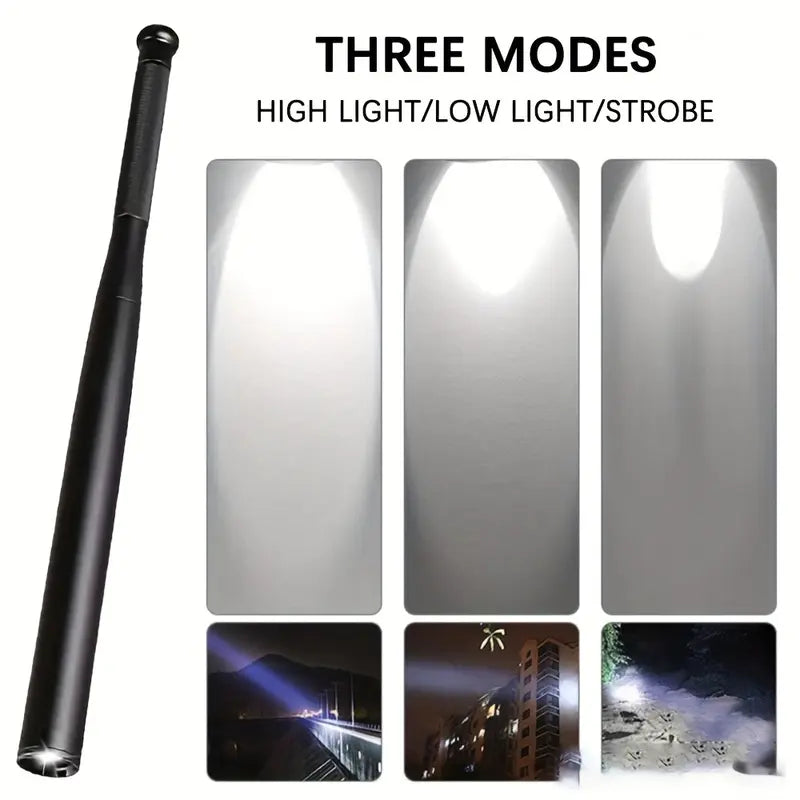 🔦 Long-Handle LED Emergency Flashlight | 3 Lighting Modes