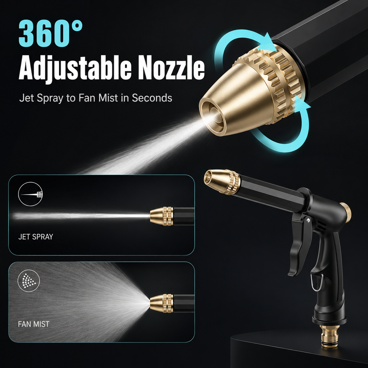 🚿 High-Pressure Hose Spray Gun for Car Wash & Outdoor Cleaning