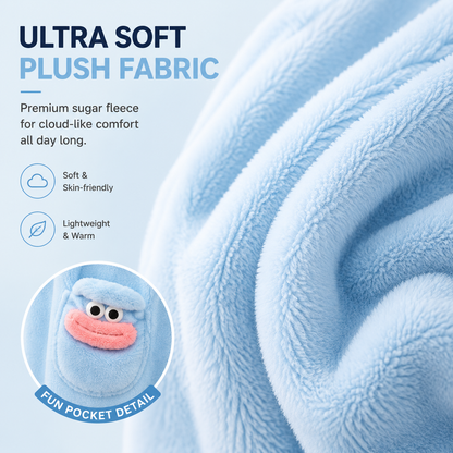 🧸✨ Cartoon Plush Jumpsuit Onesie – Cozy Hooded Pajamas for Home & Party 🎉🔥