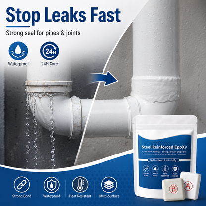 🚨【55% OFF Final Day】Two-Part Epoxy Putty 🔧 Fix Cracks & Leaks Fast — Strong Waterproof Repair Putty 💧✨