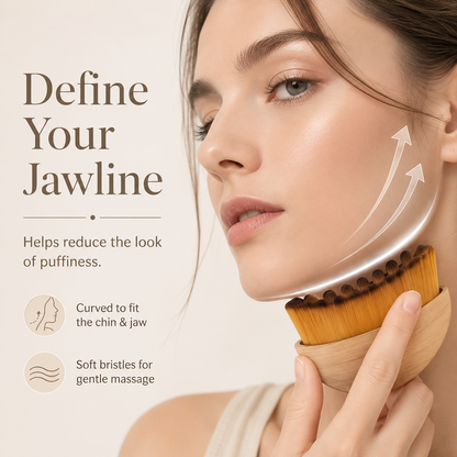 ✨ Sculpt & Refresh Curved Facial Massage Brush for Jawline, Face & Neck 💆‍♀️