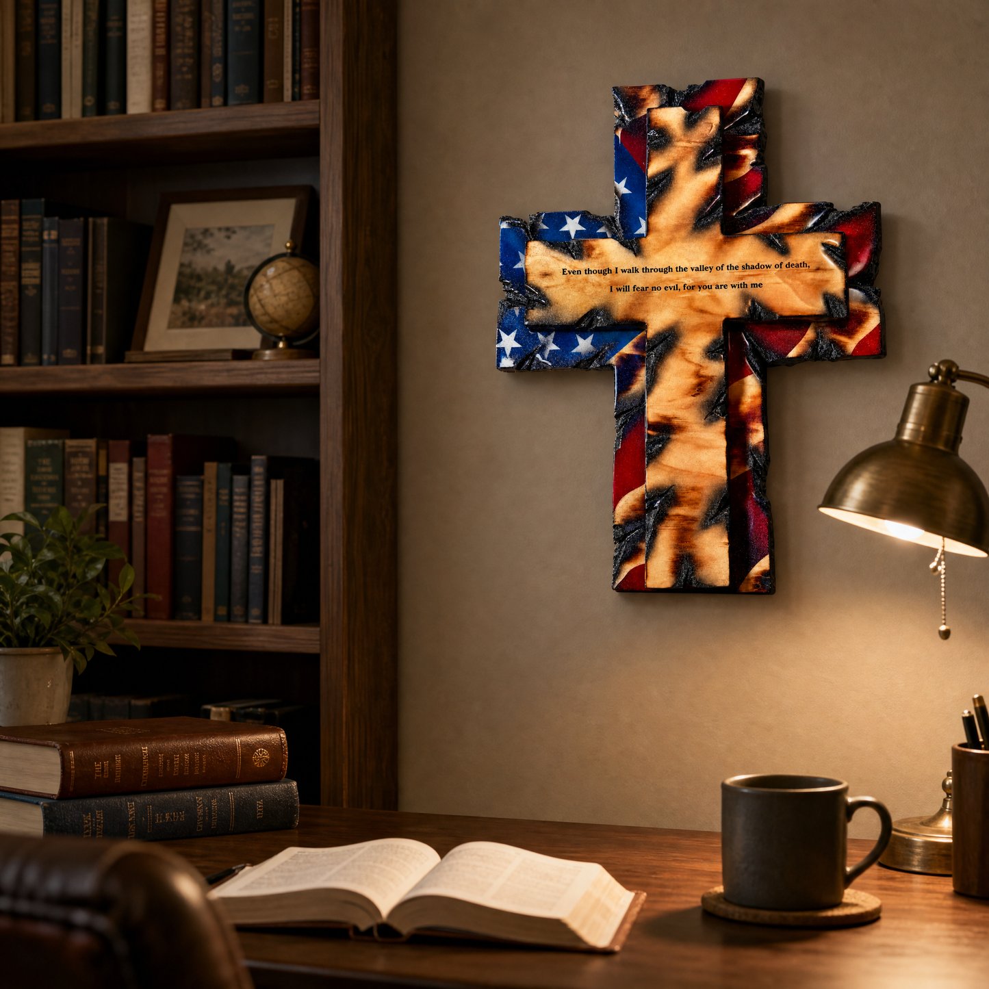🚨 50% OFF TODAY ⭐ 🇺🇸 Patriotic American Flag Wooden Cross • Buy 2 FREE SHIPPING! 🔥