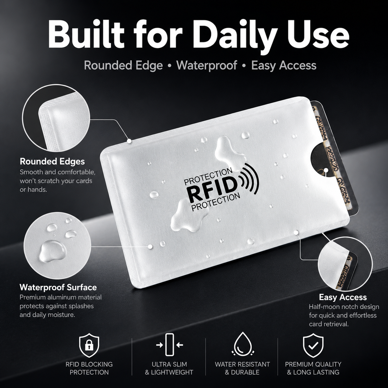 🚨 55% OFF LAST DAY ⏳ 🛡️ RFID Blocking Card Sleeves (8-Pack) – Slim Wallet Security Protectors