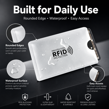 🚨 55% OFF LAST DAY ⏳ 🛡️ RFID Blocking Card Sleeves (8-Pack) – Slim Wallet Security Protectors
