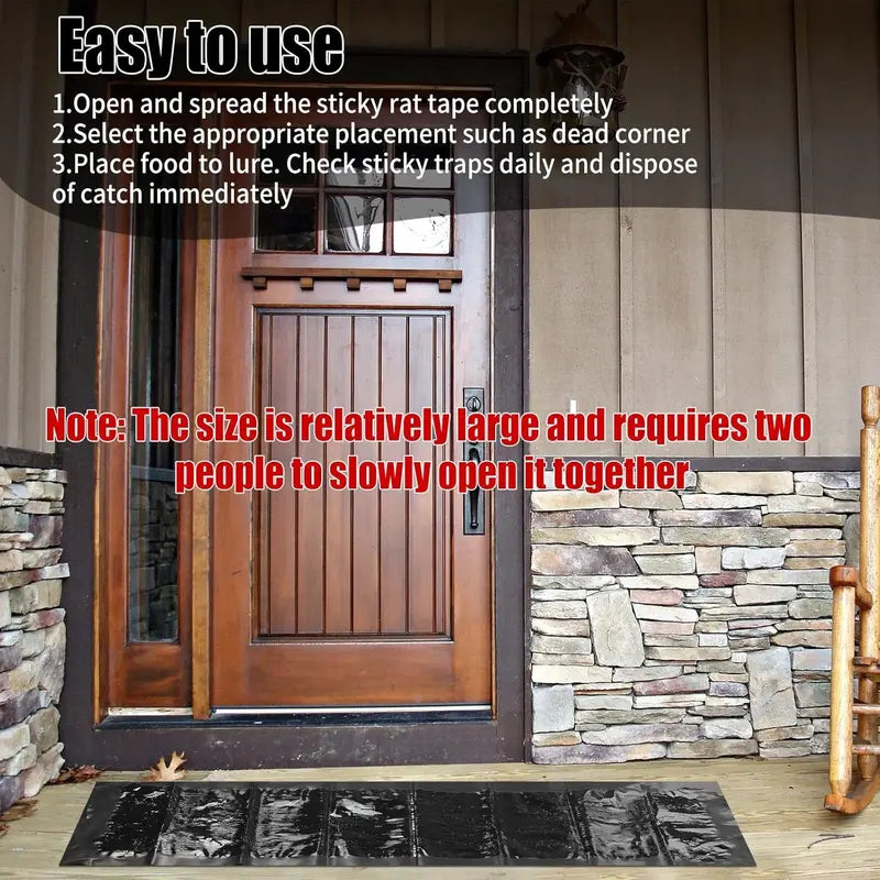 Super Sticky Mouse Repellent Film (120x27.5cm) - Long Lasting Adhesive Rat Trap Board for Indoor Kitchen Corner