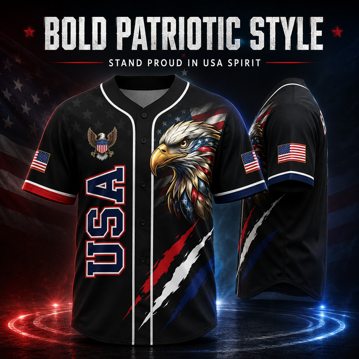 American-style baseball jersey