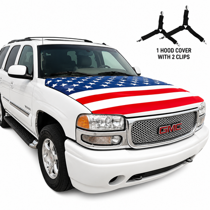 🔥LAST DAY 49% OFF🔥American Flag Car Hood Cover With Dual Triangle Clips