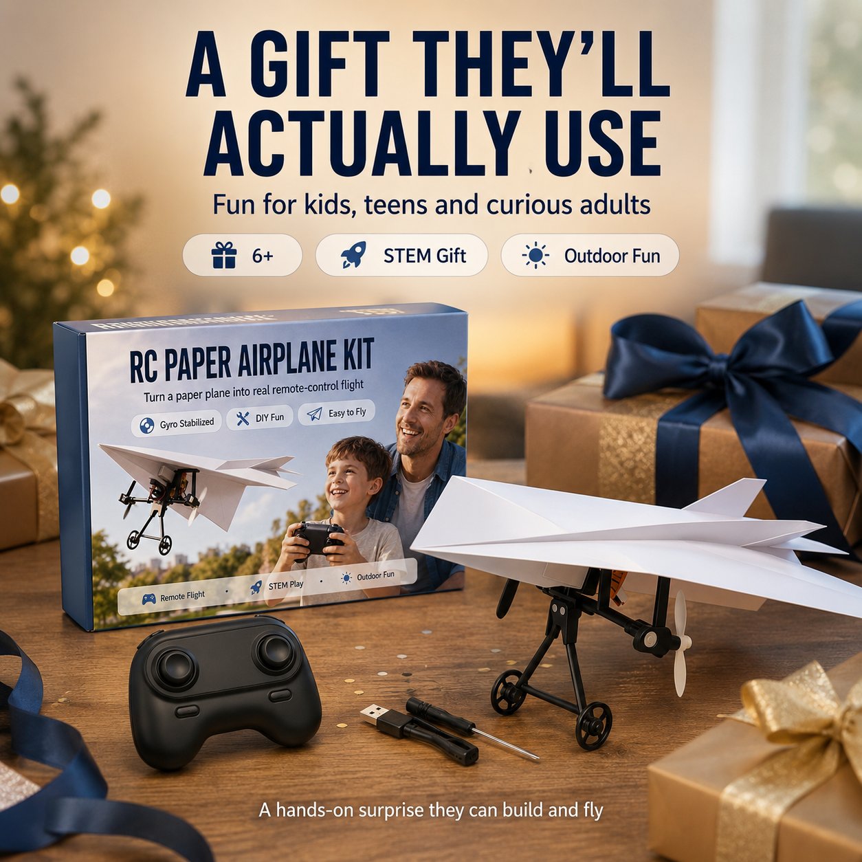 ✈️ RC Paper Airplane Kit – Turn Ordinary Paper Into A Flying Remote-Control Aircraft