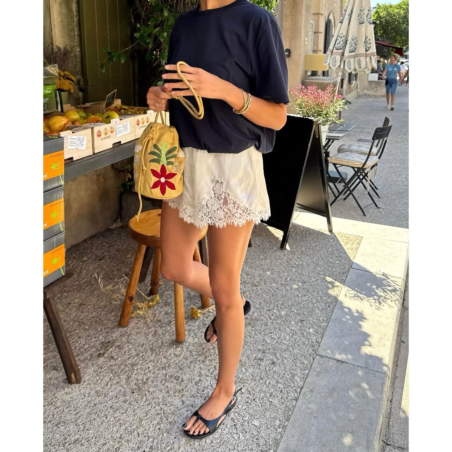 Women's Silky Lace-Trim Shorts – Soft, Comfortable & Stylish