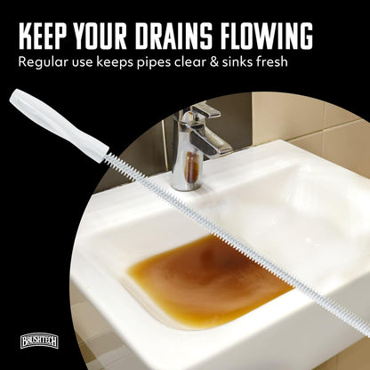 Cleaning Brush for Sink Drain Pipes and Overflow Drains