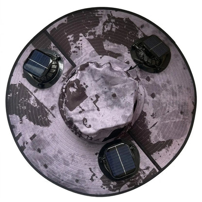 🧢 2026 Solar Cooling Hat – 🌬️ 3 Built-in Fans, UPF50+ Sun Protection – Solar + Battery Powered