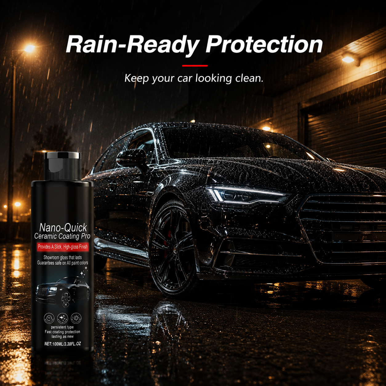 Nano Instant Ceramic Coating Professional Edition - Premium Car Care - Instantly delivers a mirror-like shine and protects the paintwork