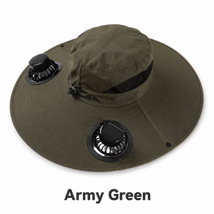 🌞 Solar-Powered Cooling Hat | Stay Cool Outdoors, No Batteries Needed