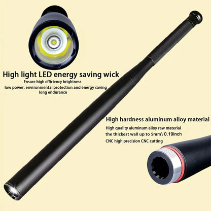 🔦 Long-Handle LED Emergency Flashlight | 3 Lighting Modes