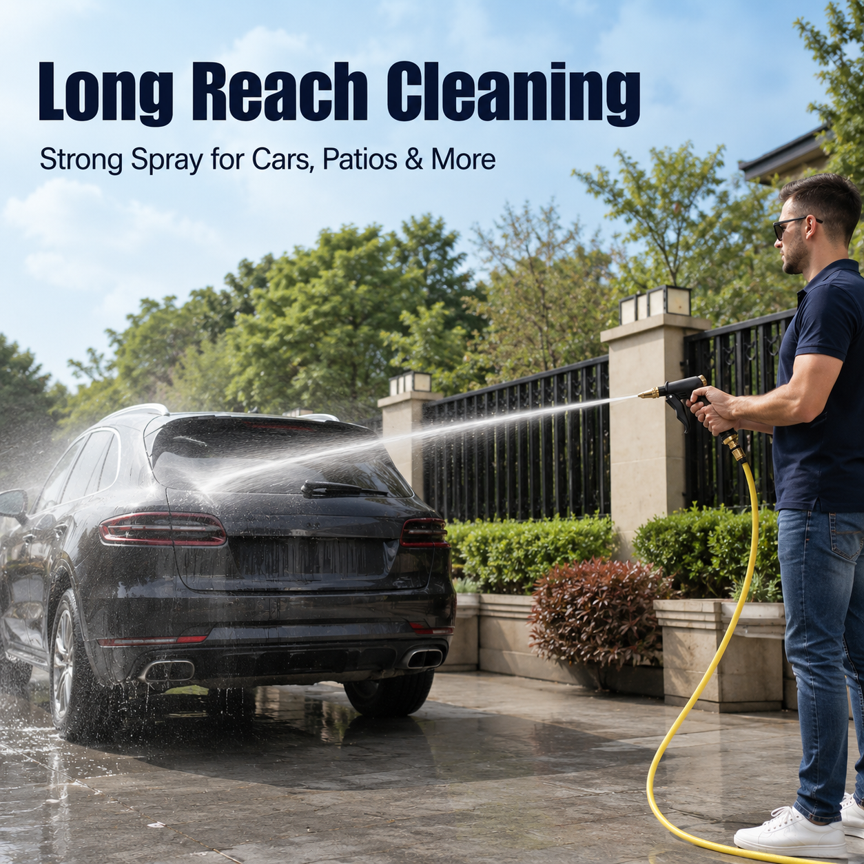 🚿 High-Pressure Hose Spray Gun for Car Wash & Outdoor Cleaning
