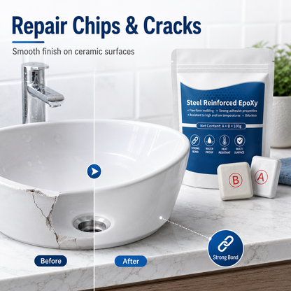 🚨【55% OFF Final Day】Two-Part Epoxy Putty 🔧 Fix Cracks & Leaks Fast — Strong Waterproof Repair Putty 💧✨