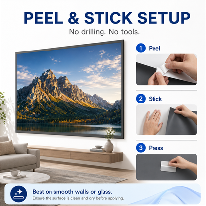 🚀 100" 4K Projector Screen | Anti-Light Foldable Home Theater Cinema Display 🎬