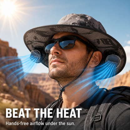 🌞 Solar-Powered Cooling Hat | Stay Cool Outdoors, No Batteries Needed