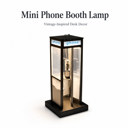 Phone Booth Table Lamp: A Nighttime Decoration