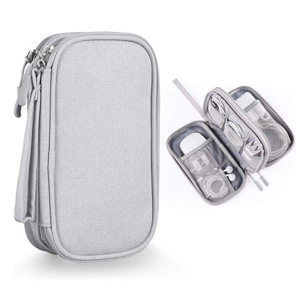 🔥43% OFF Today Only – Cable Organizer Bag, Double Layer Travel Pouch for Chargers, Cords & Tech Accessories