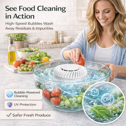 🥬 Smart Food & Vegetable Washer | Chemical-Free Pesticide & Bacteria Removal
