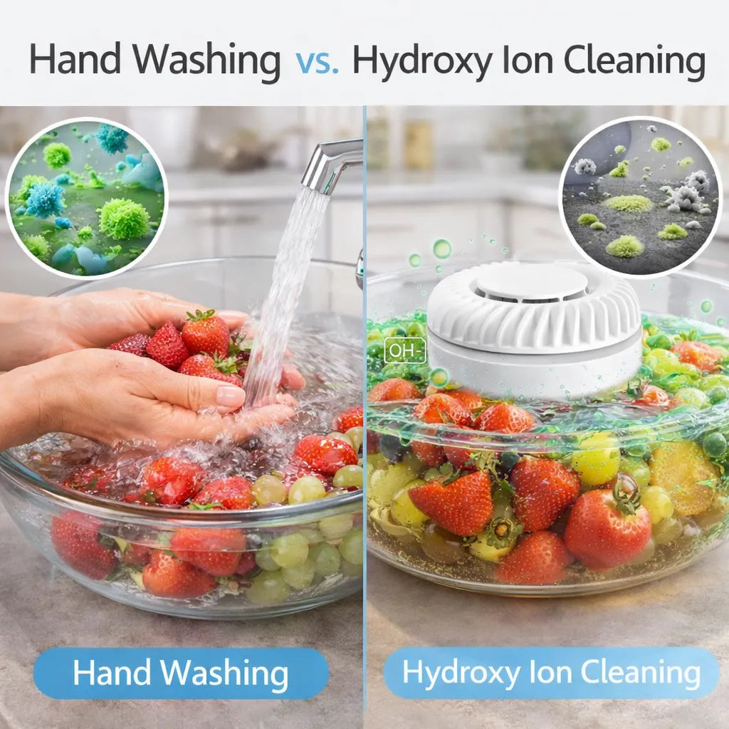 🥬 Smart Food & Vegetable Washer | Chemical-Free Pesticide & Bacteria Removal