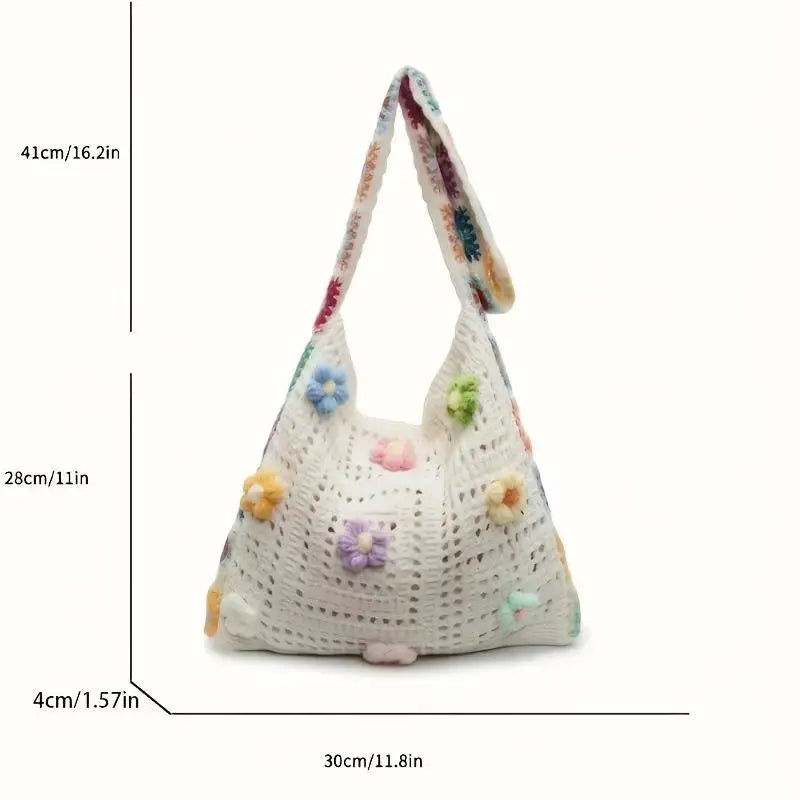👜🧶 Chunky Knit Crochet Tote Bag | Beach & Summer Shoulder Bag