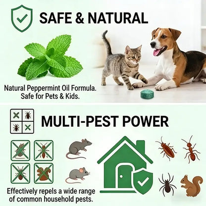 💥HOT SALE 50%OFF💥🟢 Natural Peppermint Rodent Repellent Tablets – 12 Pack