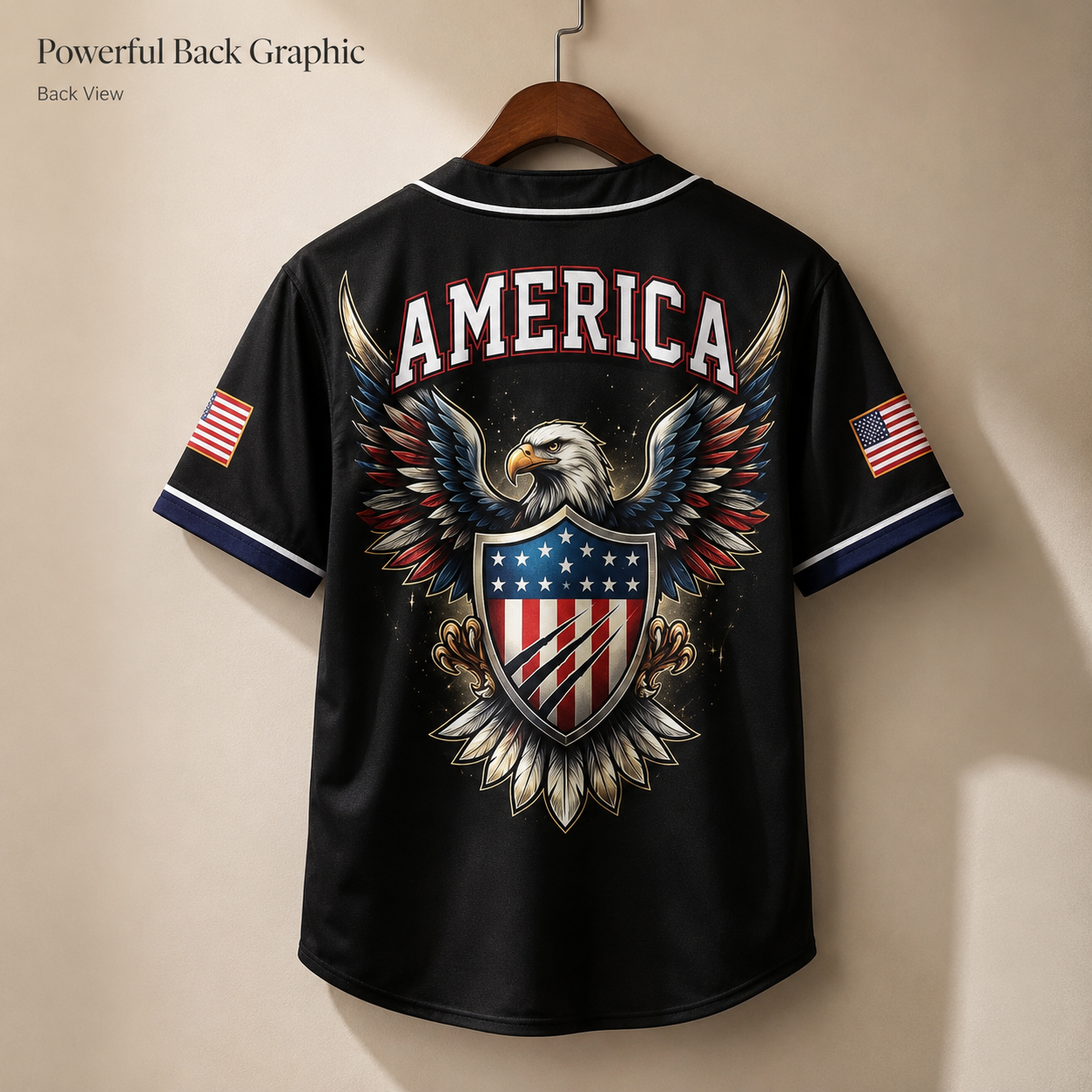 American-style baseball jersey