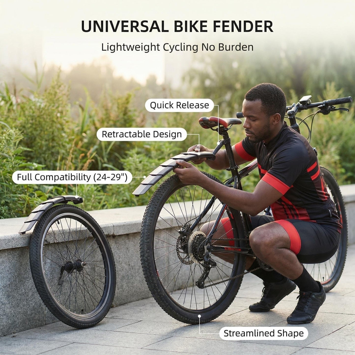 Retractable Foldable Bicycle Fender