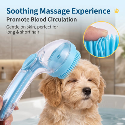 🔥Pet Bath Brush with Shampoo Dispenser for Dogs & Cats