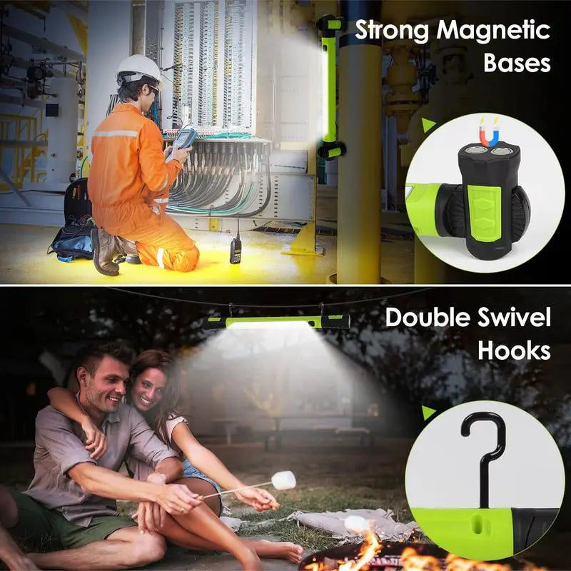 [Father's Day Gift] 💡🔋 3000LM Rechargeable LED Work Light | Magnetic Hands-Free Power Bank