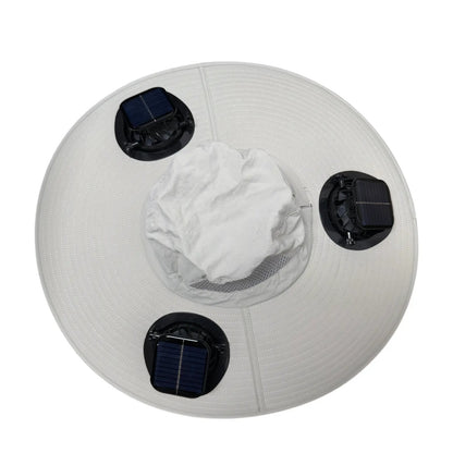 🧢 2026 Solar Cooling Hat – 🌬️ 3 Built-in Fans, UPF50+ Sun Protection – Solar + Battery Powered