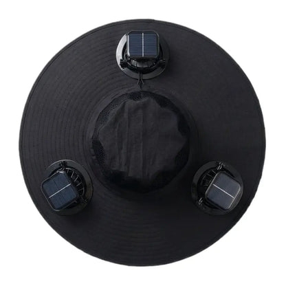 🧢 2026 Solar Cooling Hat – 🌬️ 3 Built-in Fans, UPF50+ Sun Protection – Solar + Battery Powered
