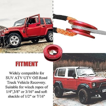 💪 Synthetic Winch Rope & Soft Shackle Recovery Set – 41,000lbs Strength 🔥
