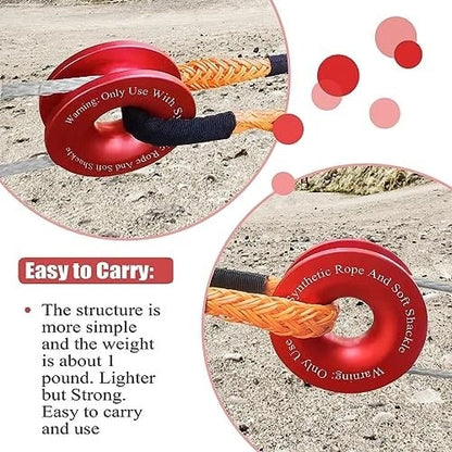 💪 Synthetic Winch Rope & Soft Shackle Recovery Set – 41,000lbs Strength 🔥