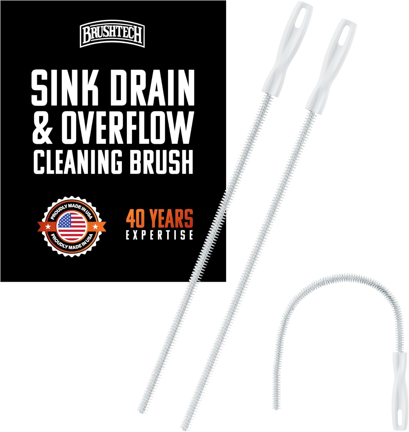 Cleaning Brush for Sink Drain Pipes and Overflow Drains