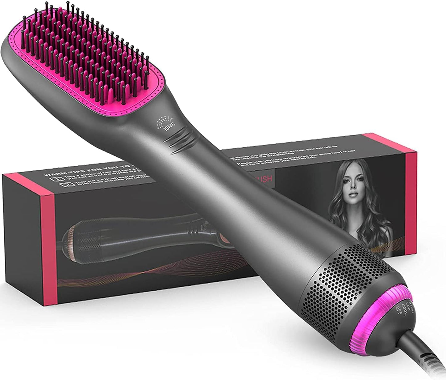 3-in-1 Hair Dryer and Comb, Straightening Comb