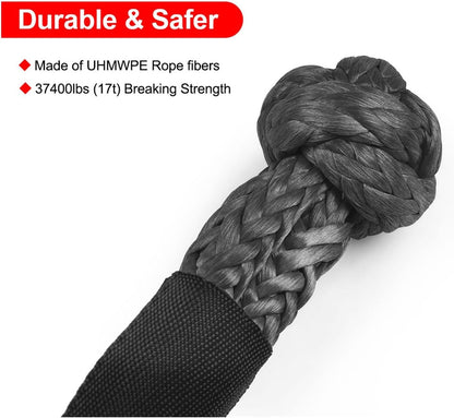 💪 Synthetic Winch Rope & Soft Shackle Recovery Set – 41,000lbs Strength 🔥