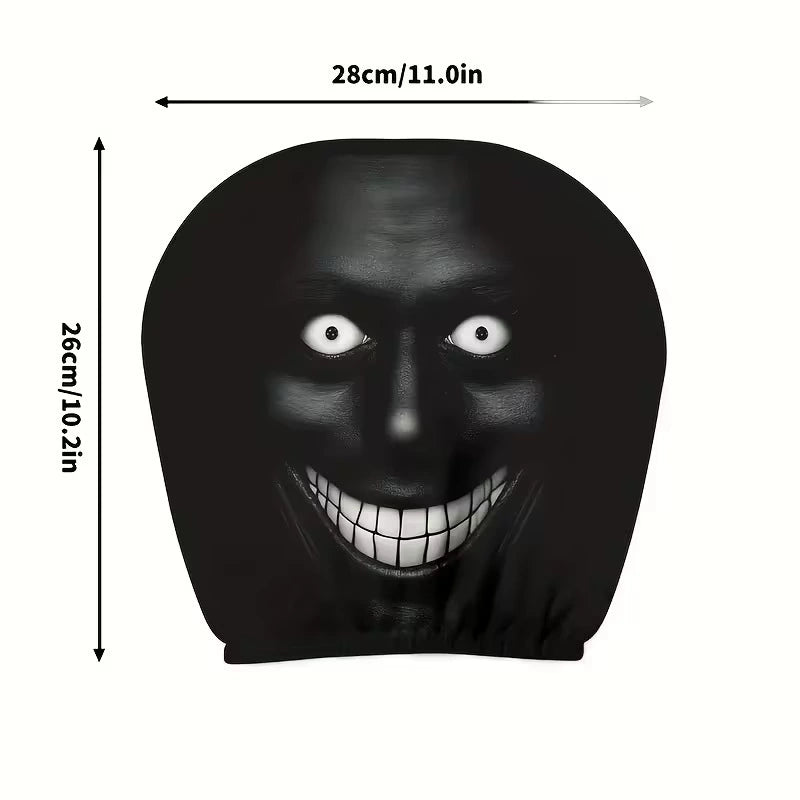 “Scary Face” Headrest Cover, Spooky-Style Stretchable Headrest Protector