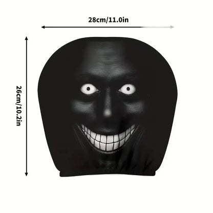 “Scary Face” Headrest Cover, Spooky-Style Stretchable Headrest Protector