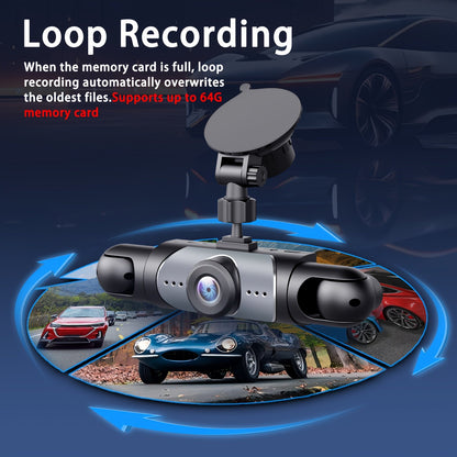 🚗 [Best Seller] 4-Way Dash Cam – 📹 360° Full Coverage, Front/Rear/Left/Right – Day & Night Recording