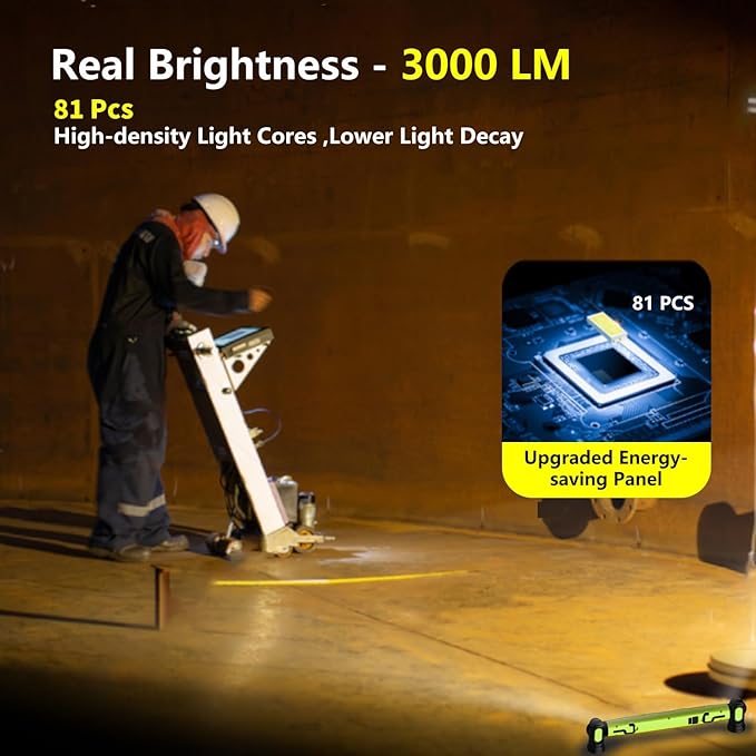[Father's Day Gift] 💡🔋 3000LM Rechargeable LED Work Light | Magnetic Hands-Free Power Bank